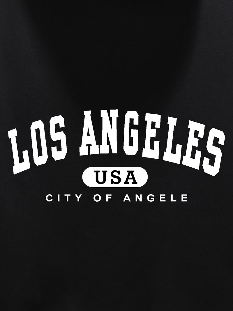 Men’s Retro Letter Print Hoodie – Vintage Streetwear Pullover