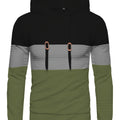 Men’s Color Block Waffle Hoodie – Stylish Streetwear Pullover