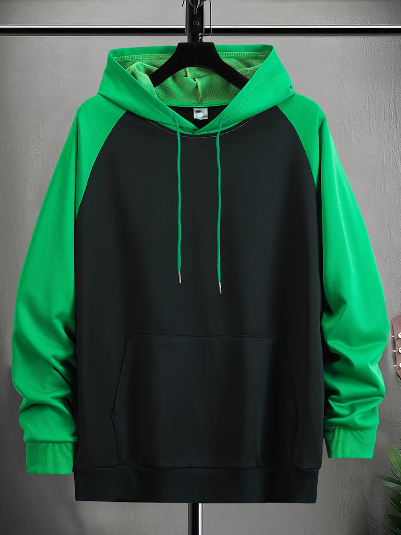 Men’s Color Block Hoodie – Casual Streetwear Pullover