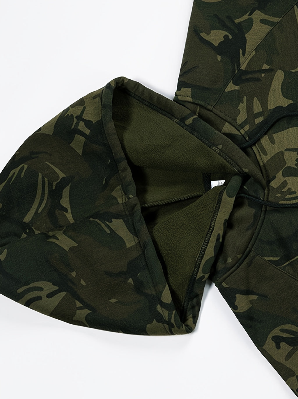 Men’s Camouflage Color-Block Hoodie – Trendy Streetwear Pullover