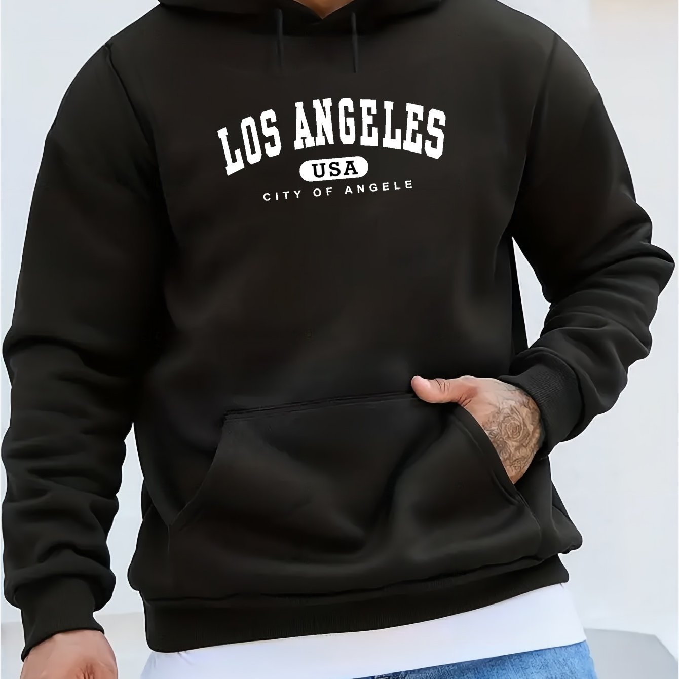 Men’s Retro Letter Print Hoodie – Vintage Streetwear Pullover