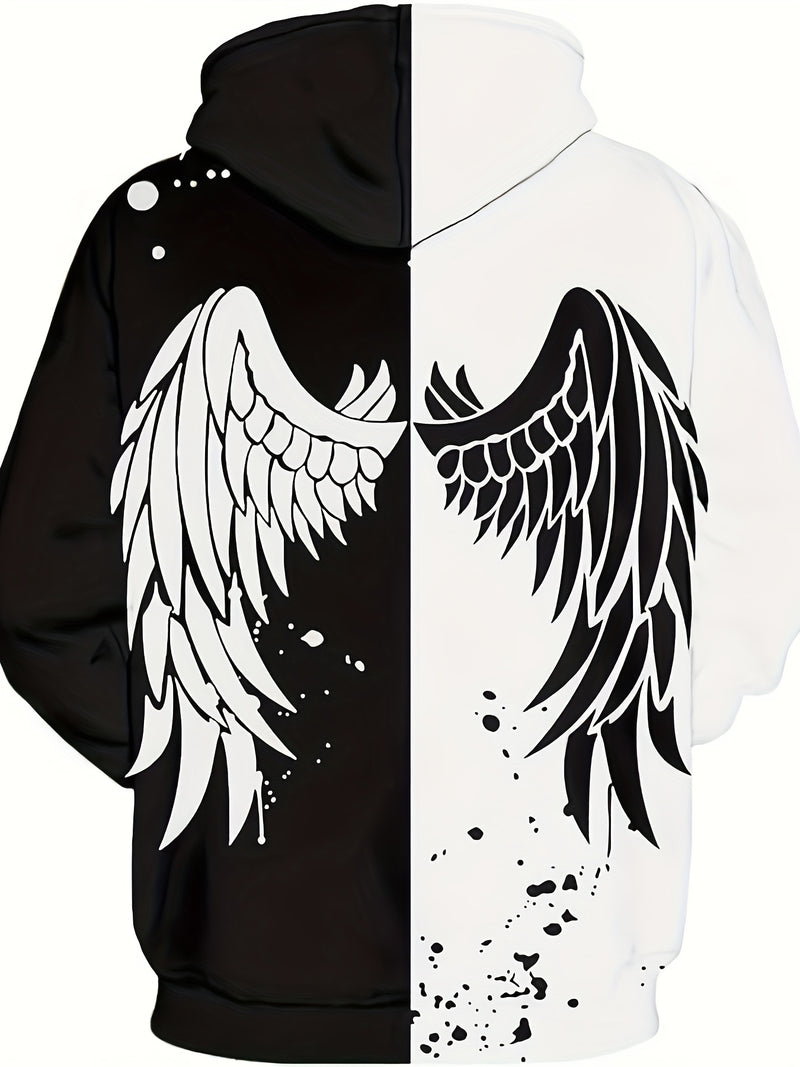 Men’s Smile Face Print Hoodie – Fun Streetwear Pullover