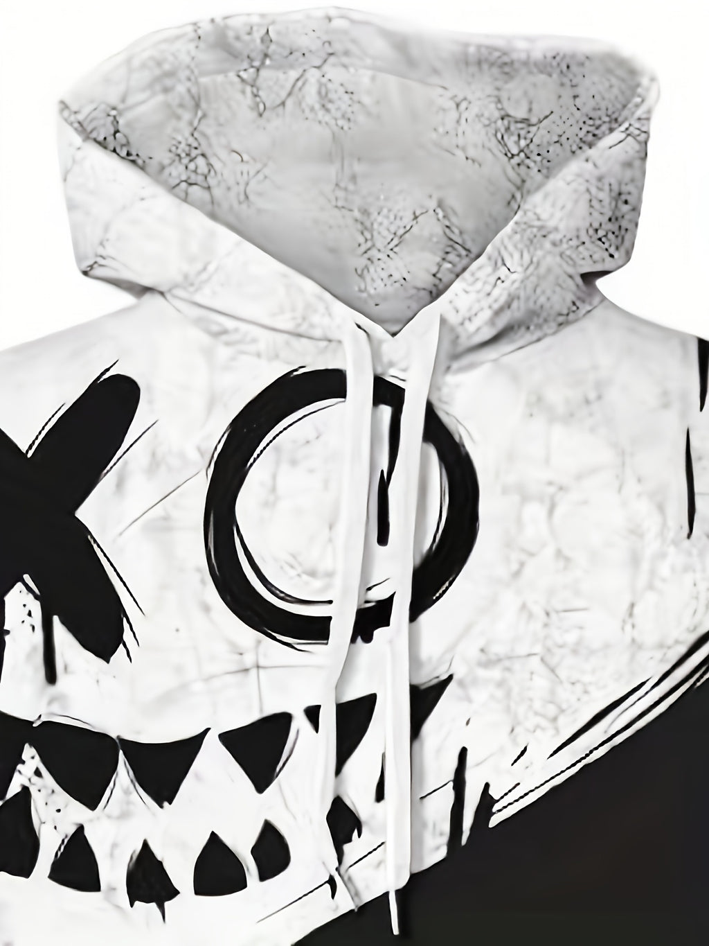 Men’s Smile Face Print Hoodie – Fun Streetwear Pullover