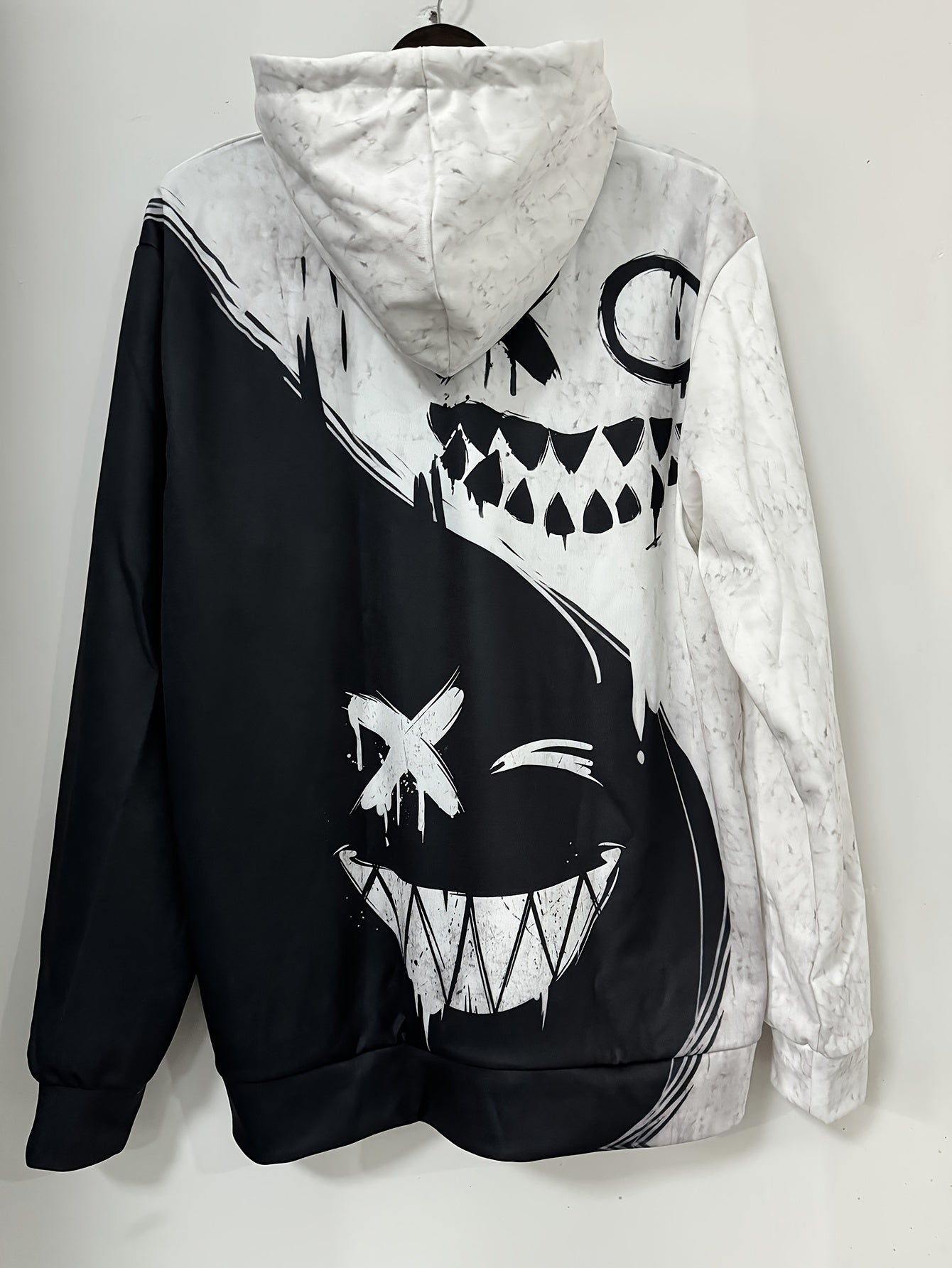 Men’s Smile Face Print Hoodie – Fun Streetwear Pullover