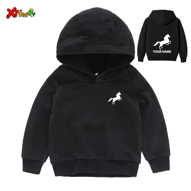 Kids' Horse Riding Hoodie – Comfortable Pullover Sweatshirt