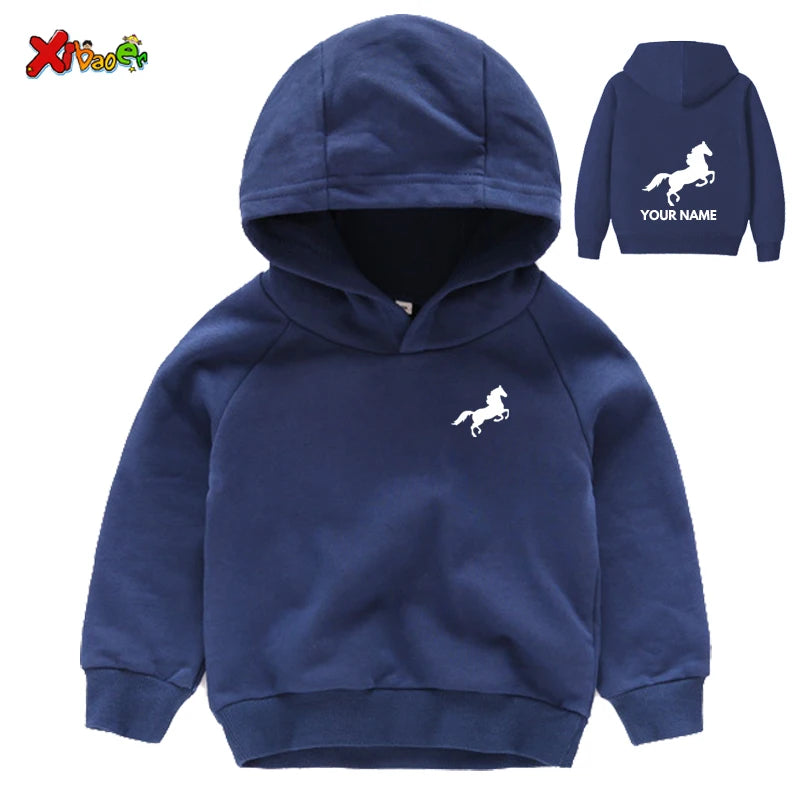Kids' Horse Riding Hoodie – Comfortable Pullover Sweatshirt