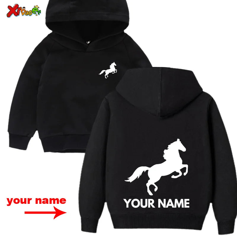 Kids' Horse Riding Hoodie – Comfortable Pullover Sweatshirt