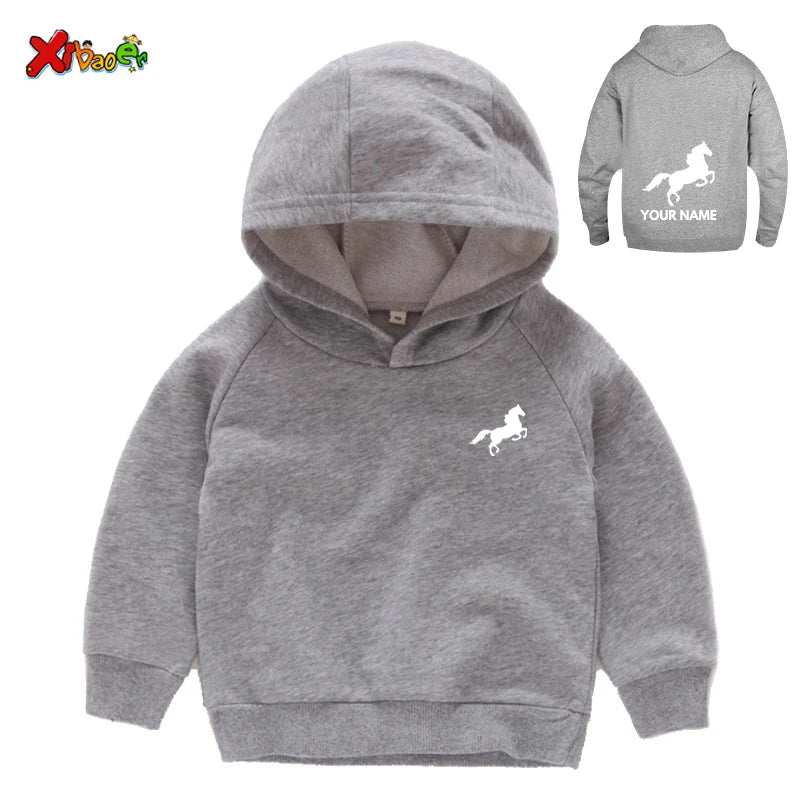 Kids' Horse Riding Hoodie – Comfortable Pullover Sweatshirt