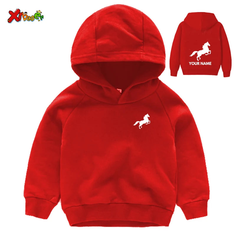 Kids' Horse Riding Hoodie – Comfortable Pullover Sweatshirt