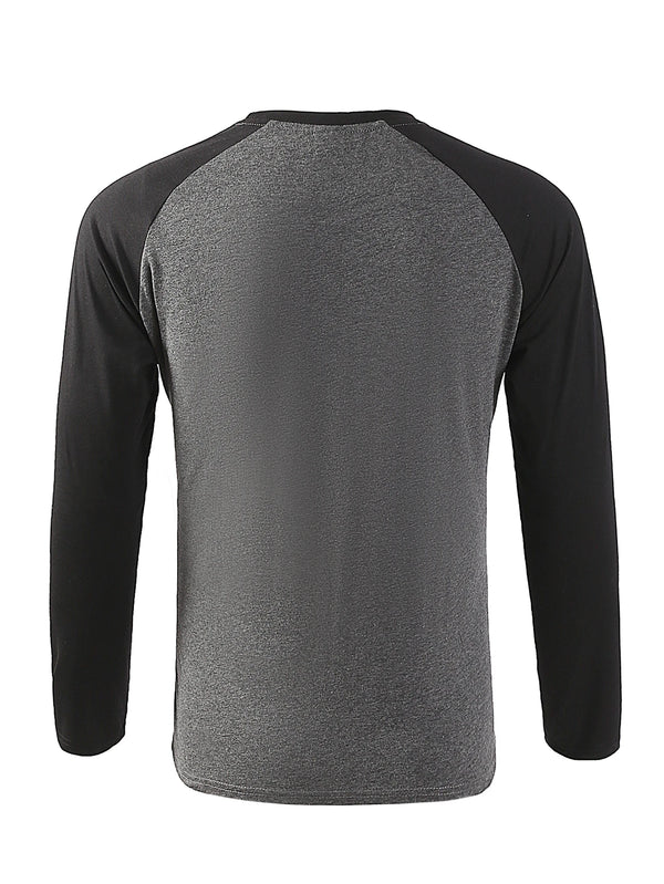 Men’s Color Block Raglan Tee – Stylish Casual Wear