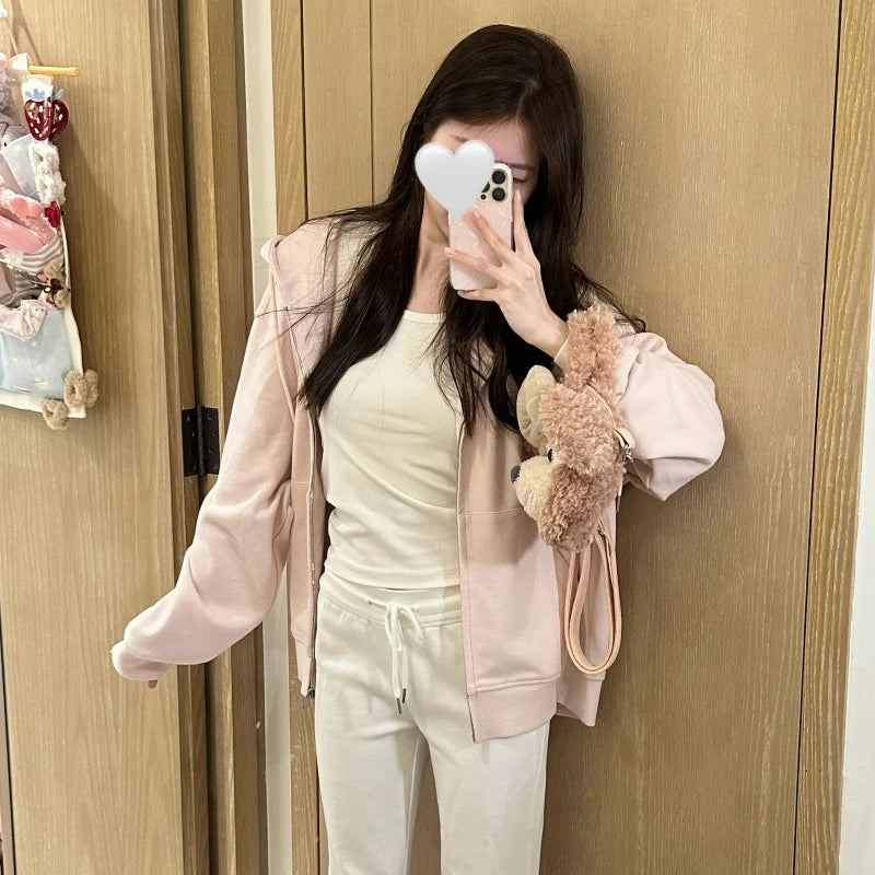 Korean Style Zipper Hoodie – Trendy Casual Pullover Jacket