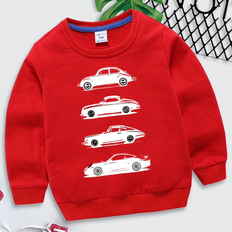Kids Car Print Hoodie