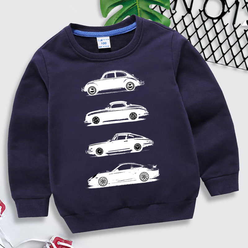 Kids Car Print Hoodie