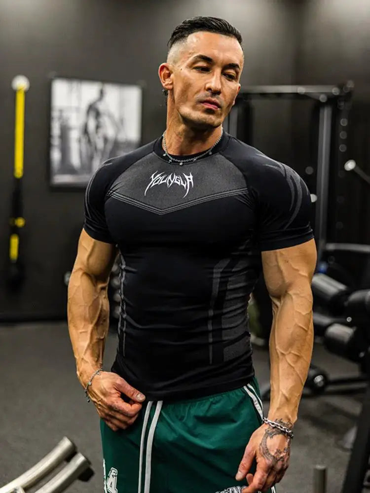 Men’s Slim Fit Workout Shirt – Athletic Compression Tee