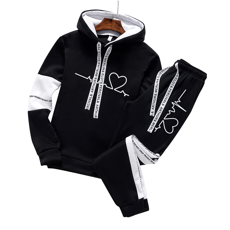 Men’s Sportswear Hoodie Set – Casual Athletic Pullover & Pants