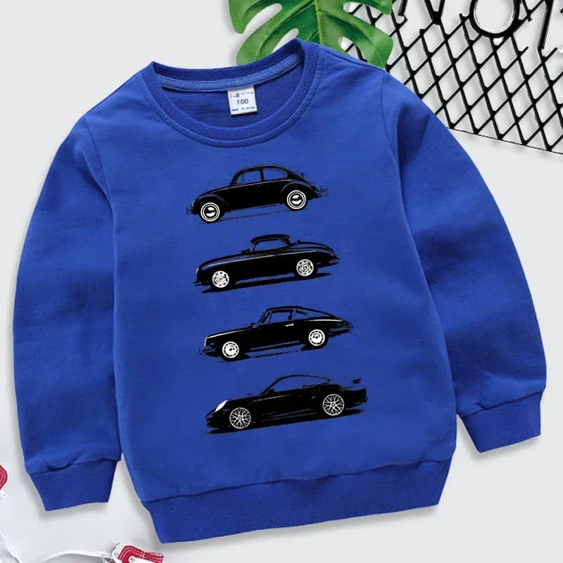 Kids Car Print Hoodie