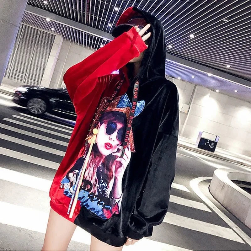 Harajuku Style Hoodie for Women – Trendy Streetwear Pullover