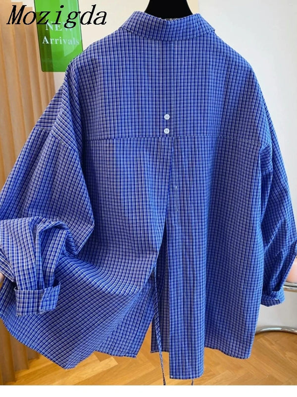 Women’s Striped Cotton Blouse – Casual Classic Everyday Wear