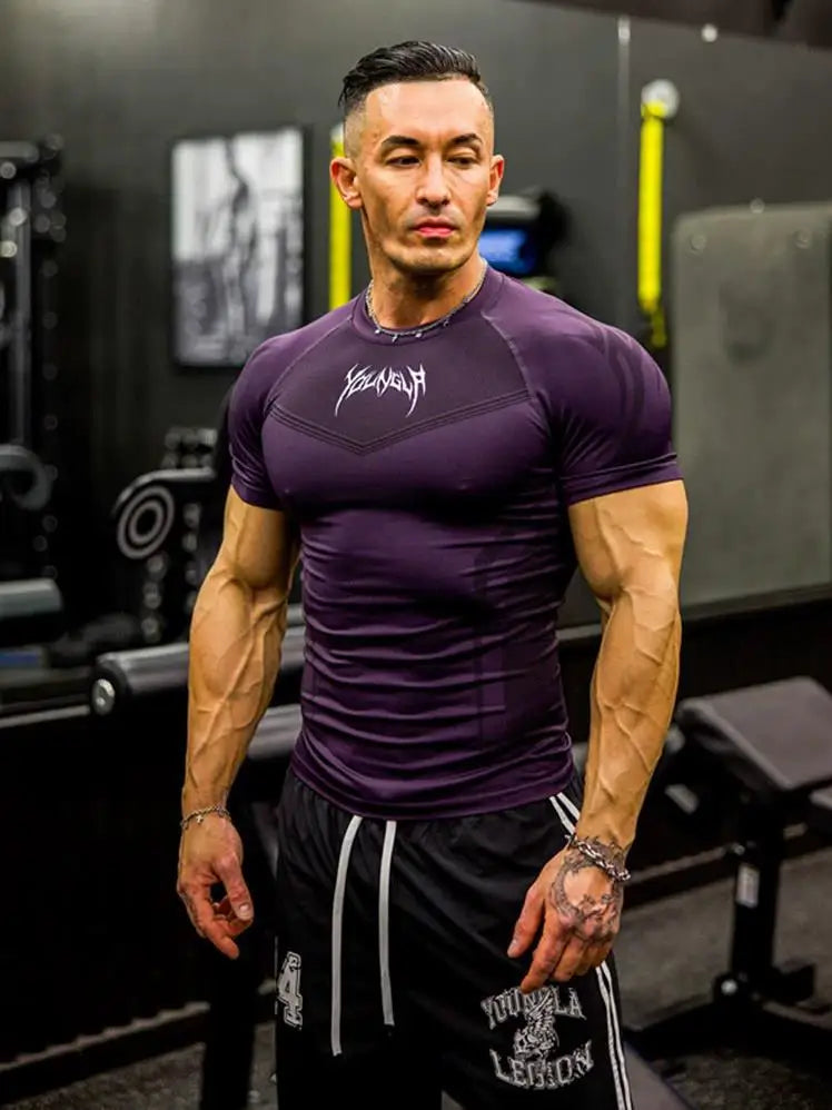 Men’s Slim Fit Workout Shirt – Athletic Compression Tee