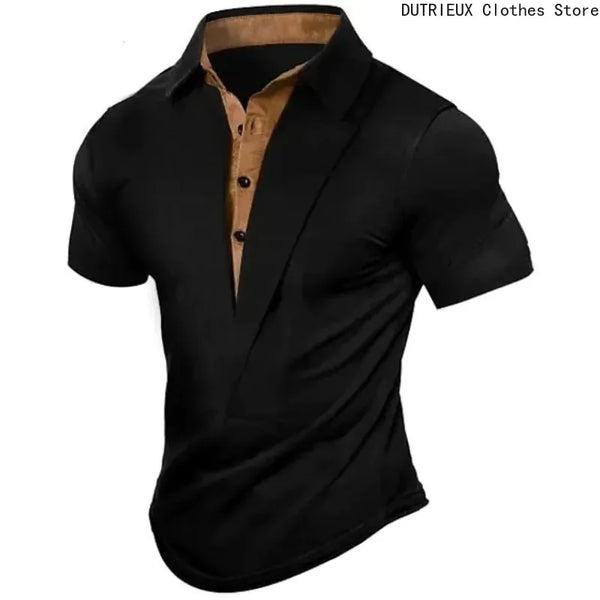Men’s Summer Henley T-Shirt Everyday Shirt
