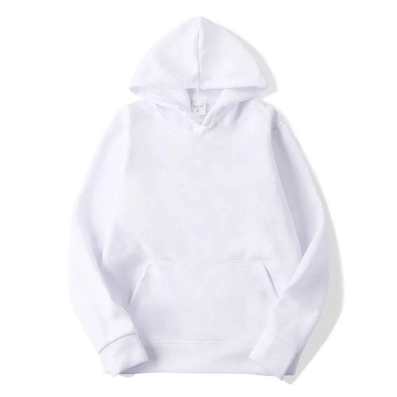 Unisex Solid Color Hoodie – Classic Casual Pullover Sweatshirt