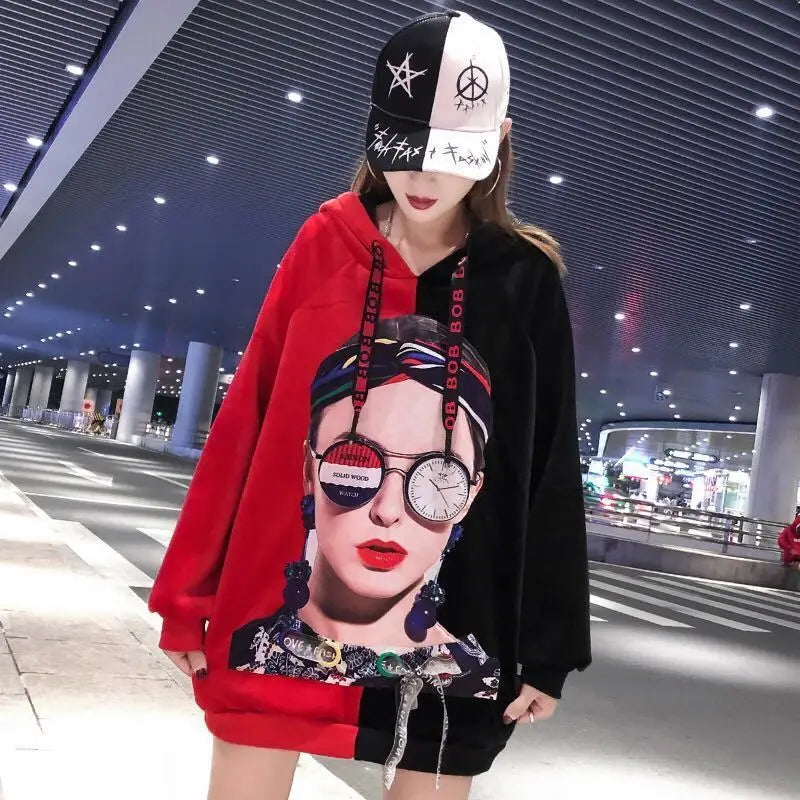 Harajuku Style Hoodie for Women – Trendy Streetwear Pullover