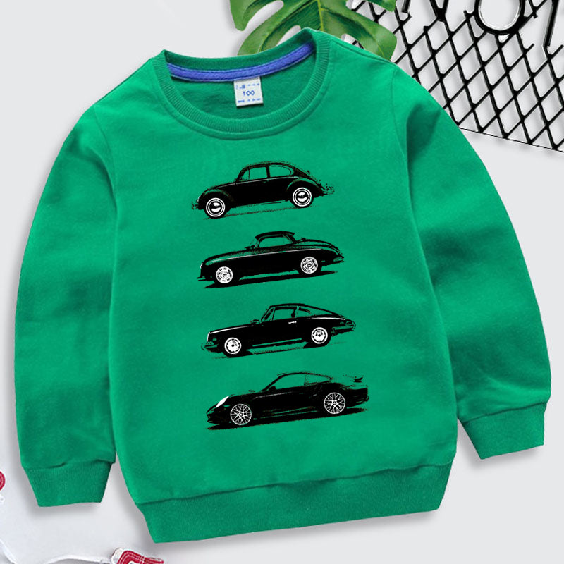Kids Car Print Hoodie
