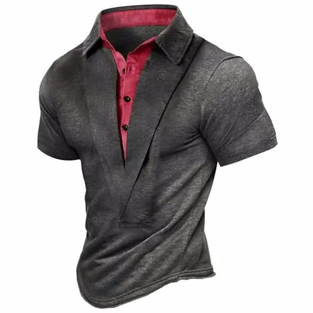 Men’s Summer Henley T-Shirt Everyday Shirt