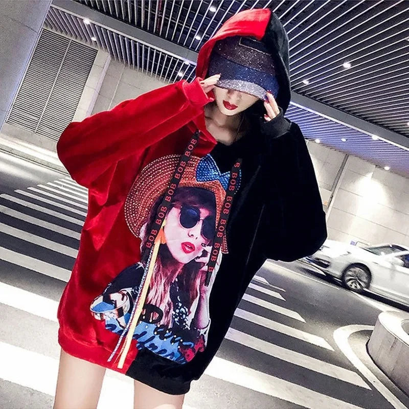 Harajuku Style Hoodie for Women – Trendy Streetwear Pullover