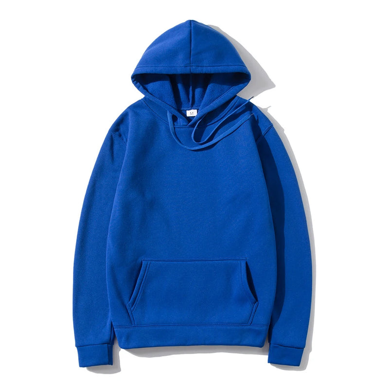 Unisex Solid Color Hoodie – Classic Casual Pullover Sweatshirt