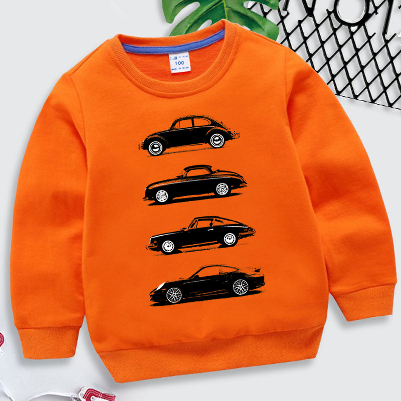 Kids Car Print Hoodie