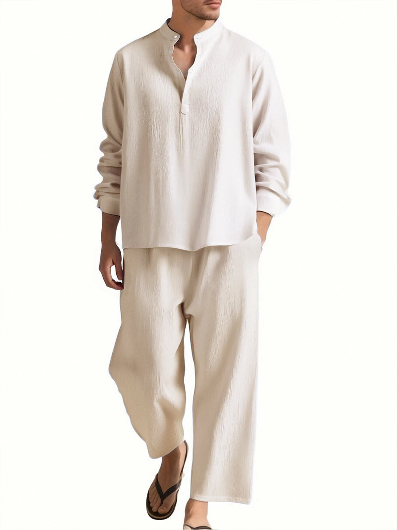 Casual Solid Color Tracksuit – Comfortable Everyday Wear