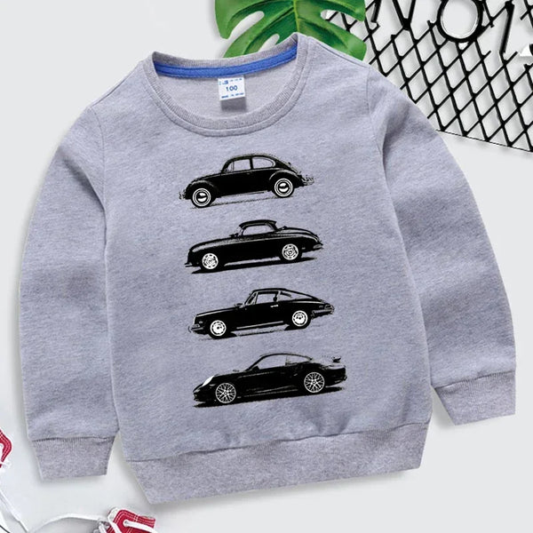 Kids Car Print Hoodie