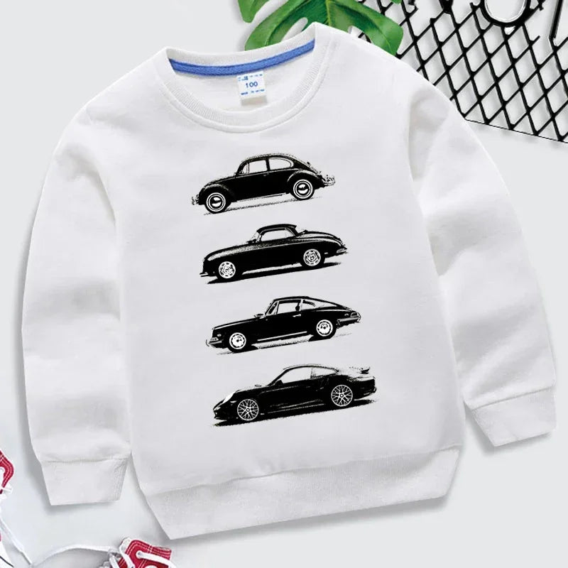 Kids Car Print Hoodie