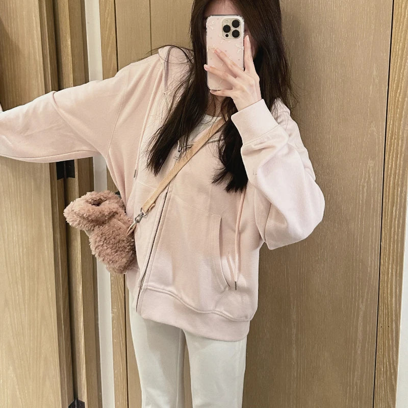 Korean Style Zipper Hoodie – Trendy Casual Pullover Jacket