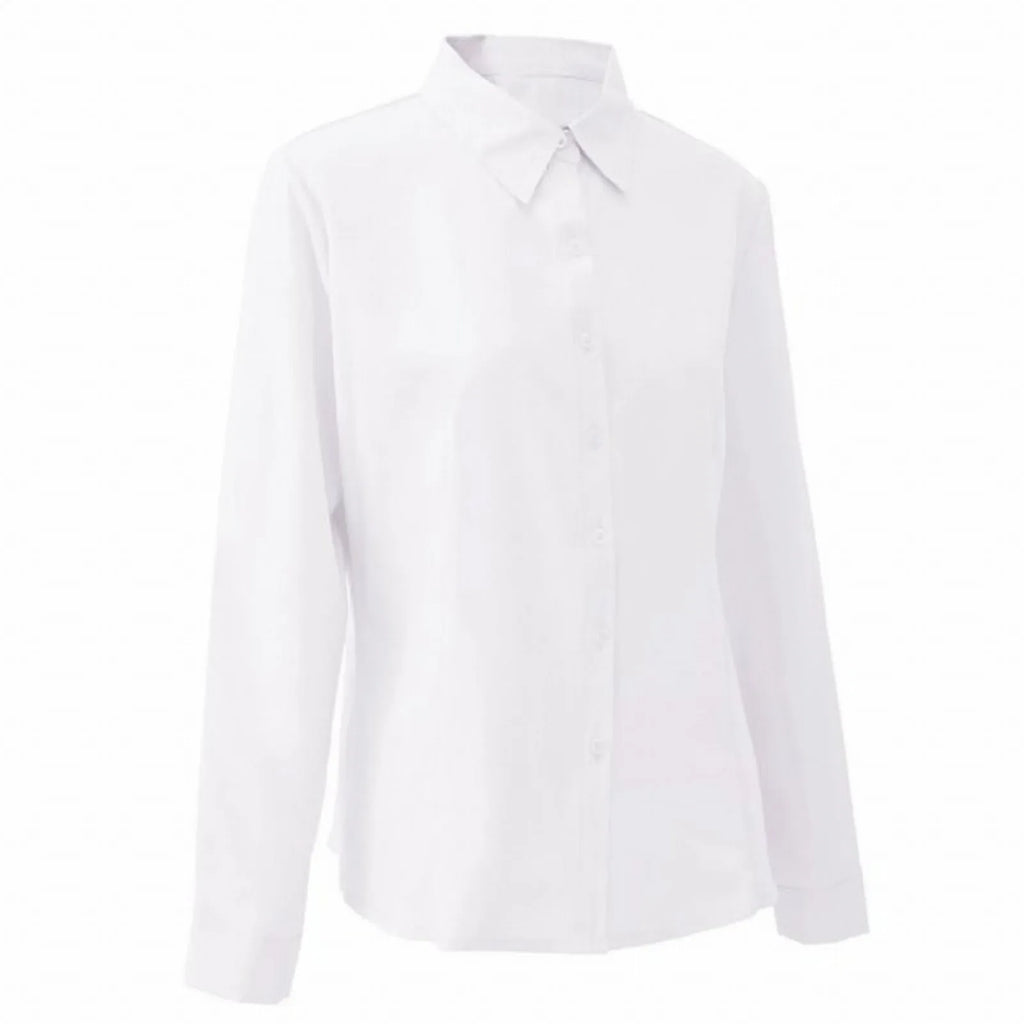 Women’s White Button-Up Blouse – Stylish Work & Casual Top