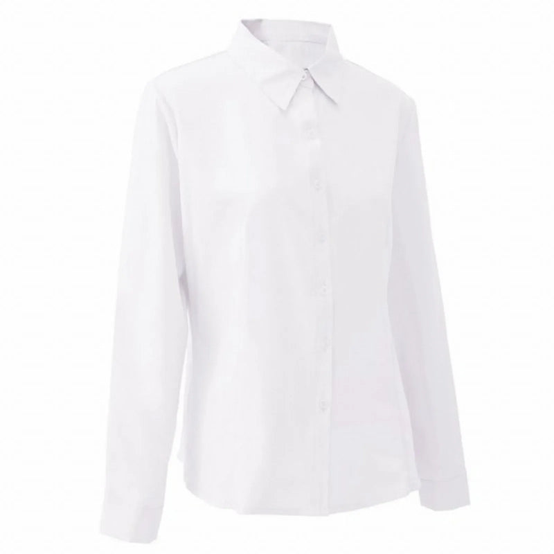 Women’s White Button-Up Blouse – Stylish Work & Casual Top