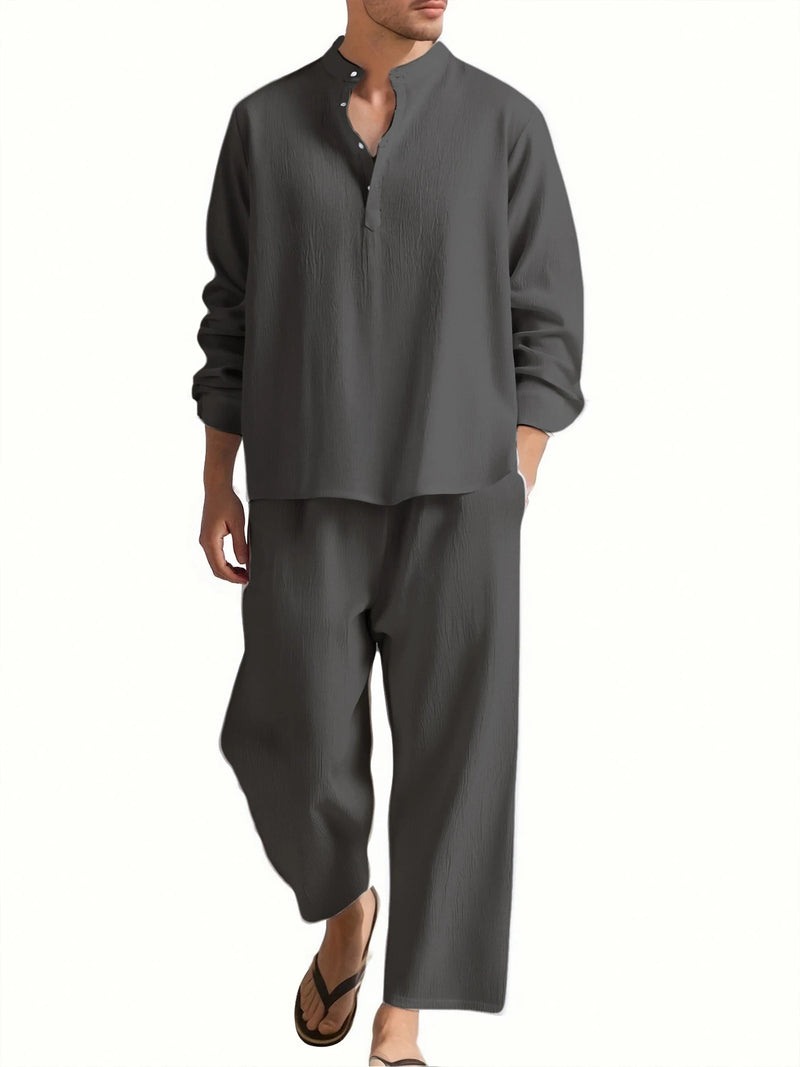 Casual Solid Color Tracksuit – Comfortable Everyday Wear