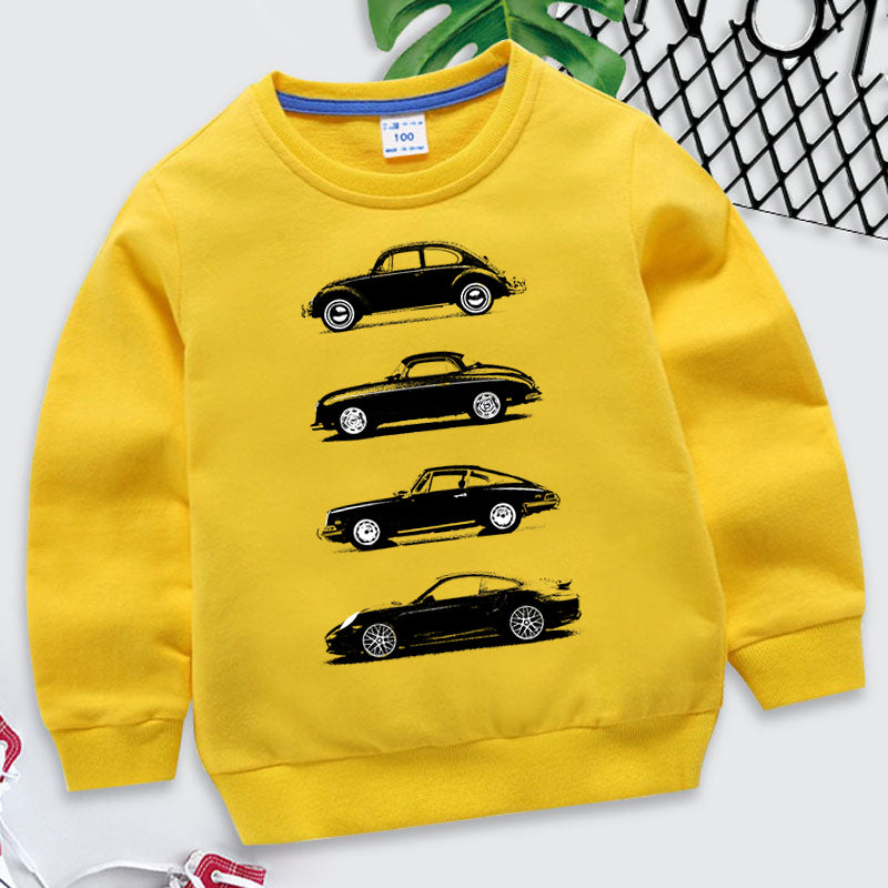 Kids Car Print Hoodie