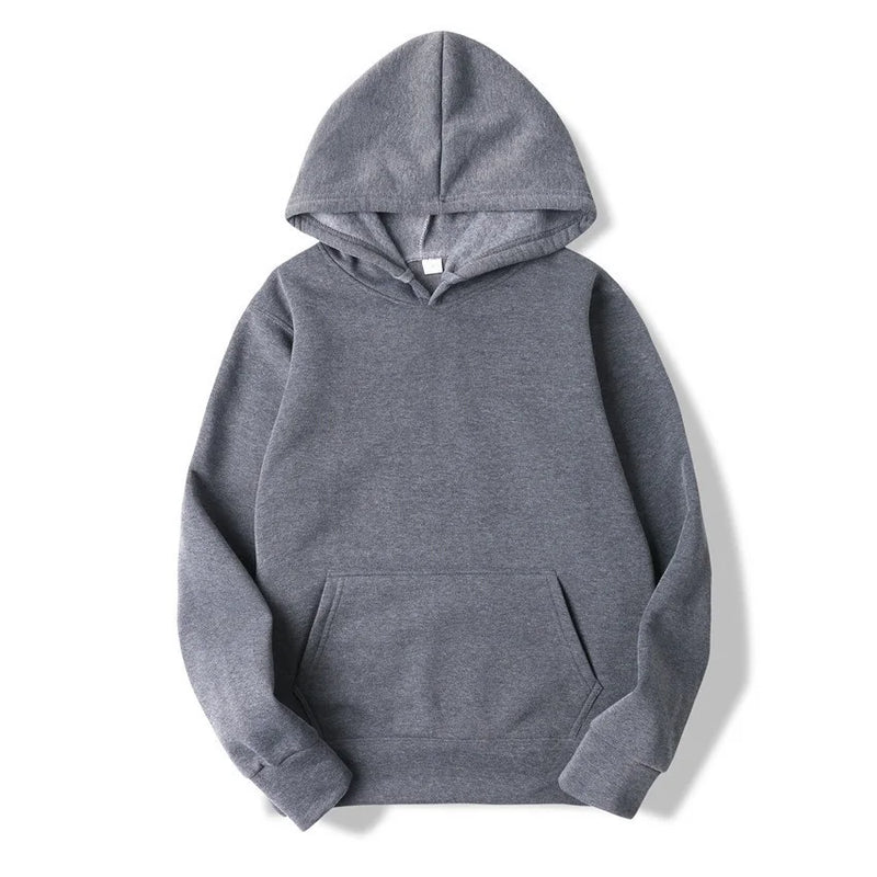 Unisex Solid Color Hoodie – Classic Casual Pullover Sweatshirt