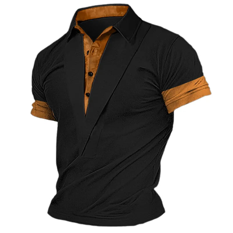 Men’s Summer Henley T-Shirt Everyday Shirt