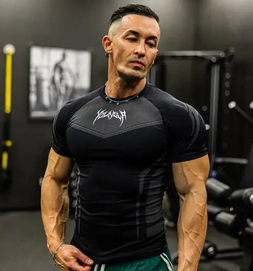 Men’s Slim Fit Workout Shirt – Athletic Compression Tee