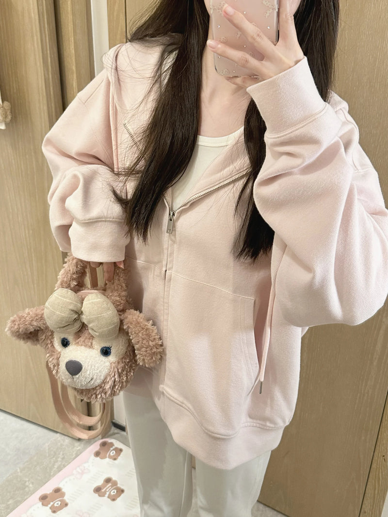 Korean Style Zipper Hoodie – Trendy Casual Pullover Jacket