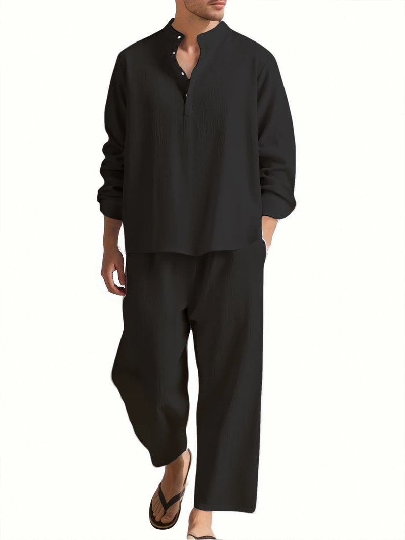 Casual Solid Color Tracksuit – Comfortable Everyday Wear