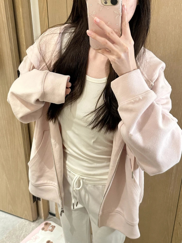 Korean Style Zipper Hoodie – Trendy Casual Pullover Jacket