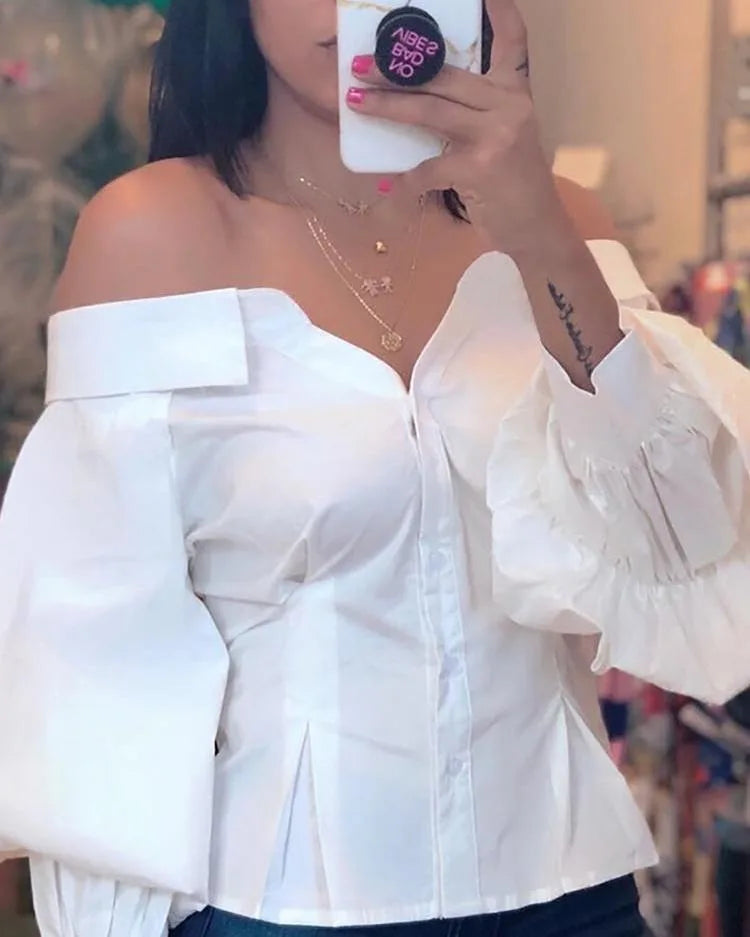 Elegant Off-Shoulder Blouse – Stylish Evening & Casual Wear