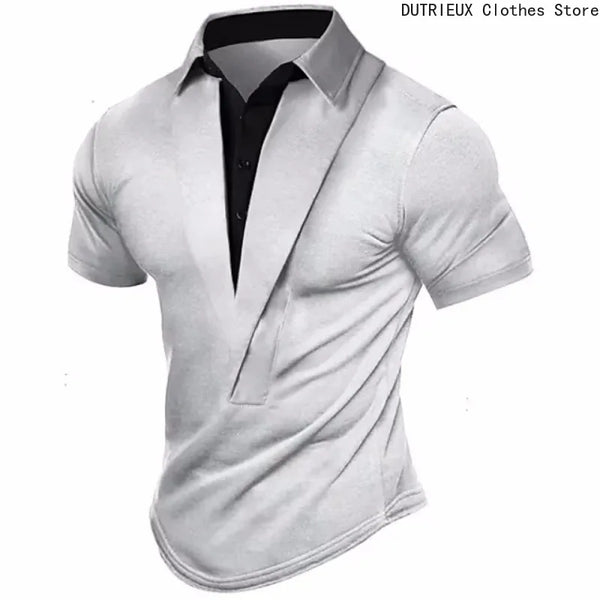 Men’s Summer Henley T-Shirt Everyday Shirt