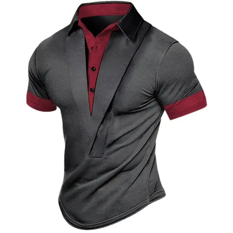 Men’s Summer Henley T-Shirt Everyday Shirt