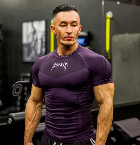 Men’s Slim Fit Workout Shirt – Athletic Compression Tee