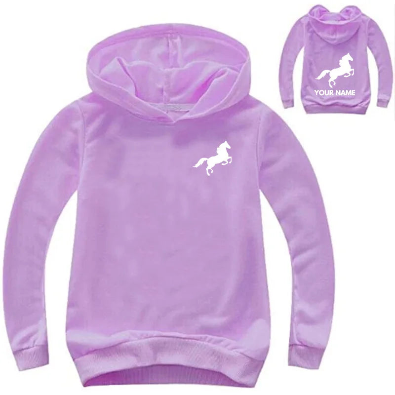 Kids' Horse Riding Hoodie – Comfortable Pullover Sweatshirt